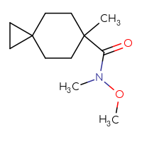 Chemical structure of N-methoxy-N,6-dimethylspiro[2.5]octane-6-carboxamide - CSSB06429695503
