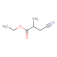 Chemical structure of ethyl 3-cyano-2-methylpropanoate - CSSB00103284996