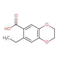 Chemical structure of 7-ethyl-2,3-dihydro-1,4-benzodioxine-6-carboxylic acid - CSSB00009999367