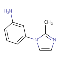 Chemical structure of 3-(2-methyl-1H-imidazol-1-yl)aniline - CSSB00011935165