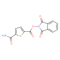Chemical structure of 1,3-dioxo-2,3-dihydro-1H-isoindol-2-yl 5-carbamoylthiophene-2-carboxylate - CSSB00116212685