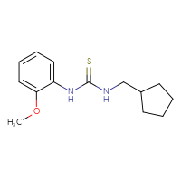Chemical structure of 3-(cyclopentylmethyl)-1-(2-methoxyphenyl)thiourea - CSSB02004875167