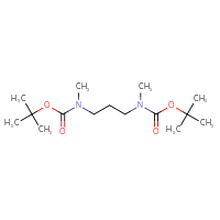 Chemical structure of tert-butyl N-(3-{[(tert-butoxy)carbonyl](methyl)amino}propyl)-N-methylcarbamate - CSSB00113637018
