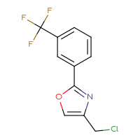 Chemical structure of 4-(chloromethyl)-2-[3-(trifluoromethyl)phenyl]-1,3-oxazole - CSSB00000745701