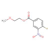 Chemical structure of 2-methoxyethyl 4-fluoro-3-nitrobenzoate - CSSB00000296609