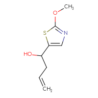 Chemical structure of 1-(2-methoxy-1,3-thiazol-5-yl)but-3-en-1-ol - CSSB00015082393