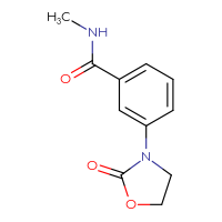 Chemical structure of N-methyl-3-(2-oxo-1,3-oxazolidin-3-yl)benzamide - CSSB01992819818