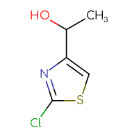 Chemical structure of 1-(2-chloro-1,3-thiazol-4-yl)ethan-1-ol - CSSB00016154066
