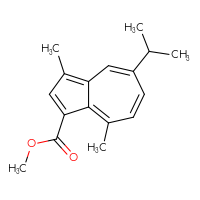 Chemical structure of methyl 3,8-dimethyl-5-(propan-2-yl)azulene-1-carboxylate - CSSB00020631640