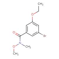 Chemical structure of 3-bromo-5-ethoxy-N-methoxy-N-methylbenzamide - CSSB15011562256