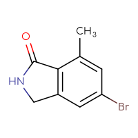 Chemical structure of 5-bromo-7-methyl-2,3-dihydro-1H-isoindol-1-one - CSSB00010764723