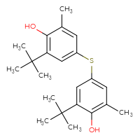 Chemical structure of 2-tert-butyl-4-[(3-tert-butyl-4-hydroxy-5-methylphenyl)sulfanyl]-6-methylphenol - CSSB00000068374