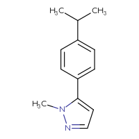 Chemical structure of 1-methyl-5-[4-(propan-2-yl)phenyl]-1H-pyrazole - CSSB00030373302