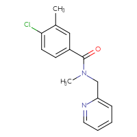 Chemical structure of 4-chloro-N,3-dimethyl-N-[(pyridin-2-yl)methyl]benzamide - CSSB02015879309