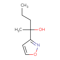 Chemical structure of 2-(1,2-oxazol-3-yl)pentan-2-ol - CSSB20647224075
