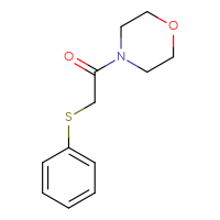 Chemical structure of 1-(morpholin-4-yl)-2-(phenylsulfanyl)ethan-1-one - CSSB00000248154
