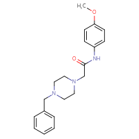 Chemical structure of 2-(4-benzylpiperazin-1-yl)-N-(4-methoxyphenyl)acetamide - CSSB00000589466
