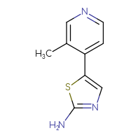 Chemical structure of 5-(3-methylpyridin-4-yl)-1,3-thiazol-2-amine - CSSB00012450043