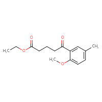 Chemical structure of ethyl 5-(2-methoxy-5-methylphenyl)-5-oxopentanoate - CSSB00020572538