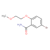 Chemical structure of 5-bromo-2-(2-methoxyethoxy)benzamide - CSSB00020584813