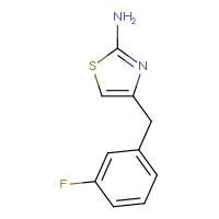 Chemical structure of 4-[(3-fluorophenyl)methyl]-1,3-thiazol-2-amine - CSSB00011281171