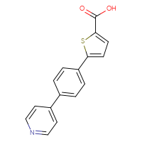 Chemical structure of 5-[4-(pyridin-4-yl)phenyl]thiophene-2-carboxylic acid - CSSB01416359576