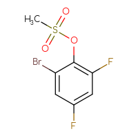 Chemical structure of 2-bromo-4,6-difluorophenyl methanesulfonate - CSSB00113639988