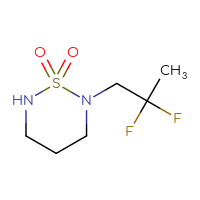 Chemical structure of 2-(2,2-difluoropropyl)-1λ⁶,2,6-thiadiazinane-1,1-dione - CSMB00154592863