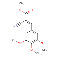 Chemical structure of methyl (2E)-2-cyano-3-(3,4,5-trimethoxyphenyl)prop-2-enoate - CSSB00020596555