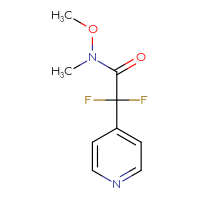 Chemical structure of 2,2-difluoro-N-methoxy-N-methyl-2-(pyridin-4-yl)acetamide - CSSB01395047165