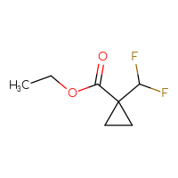 Chemical structure of ethyl 1-(difluoromethyl)cyclopropane-1-carboxylate - CSSB00010961594