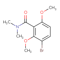 Chemical structure of 3-bromo-2,6-dimethoxy-N,N-dimethylbenzamide - CSSB06447926434
