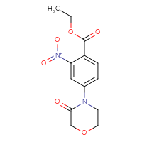 Chemical structure of ethyl 2-nitro-4-(3-oxomorpholin-4-yl)benzoate - CSSB00020651357