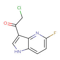 Chemical structure of 2-chloro-1-{5-fluoro-1H-pyrrolo[3,2-b]pyridin-3-yl}ethan-1-one - CSSB06744595899