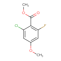 Chemical structure of methyl 2-chloro-6-fluoro-4-methoxybenzoate - CSSB00134592516