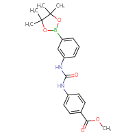 Chemical structure of methyl 4-({[3-(4,4,5,5-tetramethyl-1,3,2-dioxaborolan-2-yl)phenyl]carbamoyl}amino)benzoate - CSSB21332046036