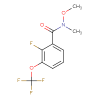 Chemical structure of 2-fluoro-N-methoxy-N-methyl-3-(trifluoromethoxy)benzamide - CSSB06856227900