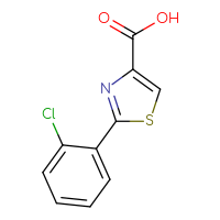 Chemical structure of 2-(2-chlorophenyl)-1,3-thiazole-4-carboxylic acid - CSSB00000750690