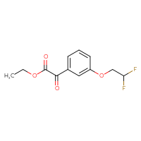 Chemical structure of ethyl 2-[3-(2,2-difluoroethoxy)phenyl]-2-oxoacetate - CSSB02193205630