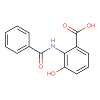 Chemical structure of 2-benzamido-3-hydroxybenzoic acid - CSSB00161114467
