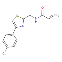 Chemical structure of N-{[4-(4-chlorophenyl)-1,3-thiazol-2-yl]methyl}prop-2-enamide - CSSB00697464249