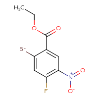 Chemical structure of ethyl 2-bromo-4-fluoro-5-nitrobenzoate - CSSB00000754926