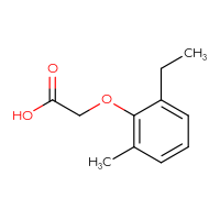 Chemical structure of 2-(2-ethyl-6-methylphenoxy)acetic acid - CSSB00009923611