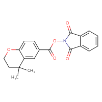 Chemical structure of 1,3-dioxo-2,3-dihydro-1H-isoindol-2-yl 4,4-dimethyl-3,4-dihydro-2H-1-benzopyran-6-carboxylate - CSSB17484213459