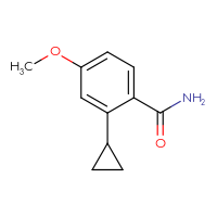 Chemical structure of 2-cyclopropyl-4-methoxybenzamide - CSSB15024335389