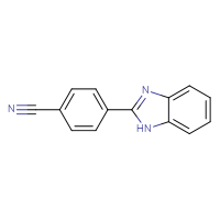 Chemical structure of 4-(1H-1,3-benzodiazol-2-yl)benzonitrile - CSSB00000591485