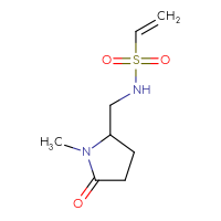 Chemical structure of N-[(1-methyl-5-oxopyrrolidin-2-yl)methyl]ethene-1-sulfonamide - CSSB06713675363