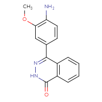 Chemical structure of 4-(4-amino-3-methoxyphenyl)-1,2-dihydrophthalazin-1-one - CSSB06593816865