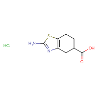 Chemical structure of 2-amino-4,5,6,7-tetrahydro-1,3-benzothiazole-5-carboxylic acid hydrochloride - CSSB20465145254