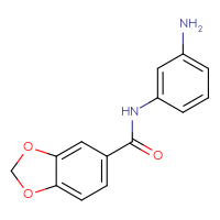 Chemical structure of N-(3-aminophenyl)-2H-1,3-benzodioxole-5-carboxamide - CSSB00000737119